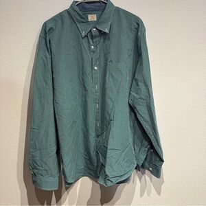 J.Crew Green Striped Button-Up Shirt‎ Size XL